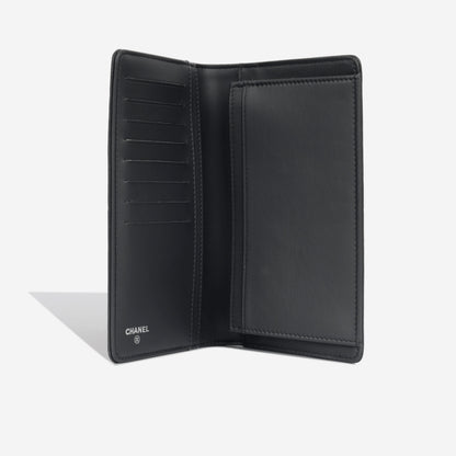 Chanel Cc Studded Wallet - Black