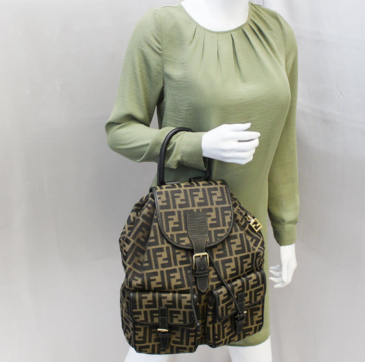 Fendi Luxury Canvas Red Backpack Style 4