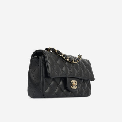 Chanel Classic Flap Lambskin Black Shoulder Bag Style 127