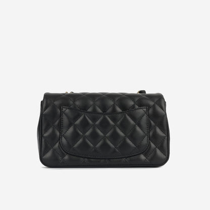 Chanel Classic Flap Lambskin Black Shoulder Bag Style 127