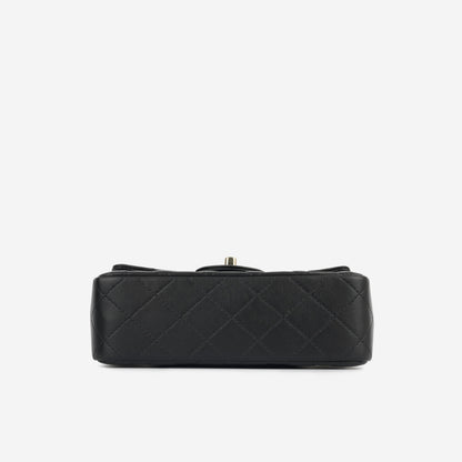 Chanel Classic Flap Lambskin Black Shoulder Bag Style 127
