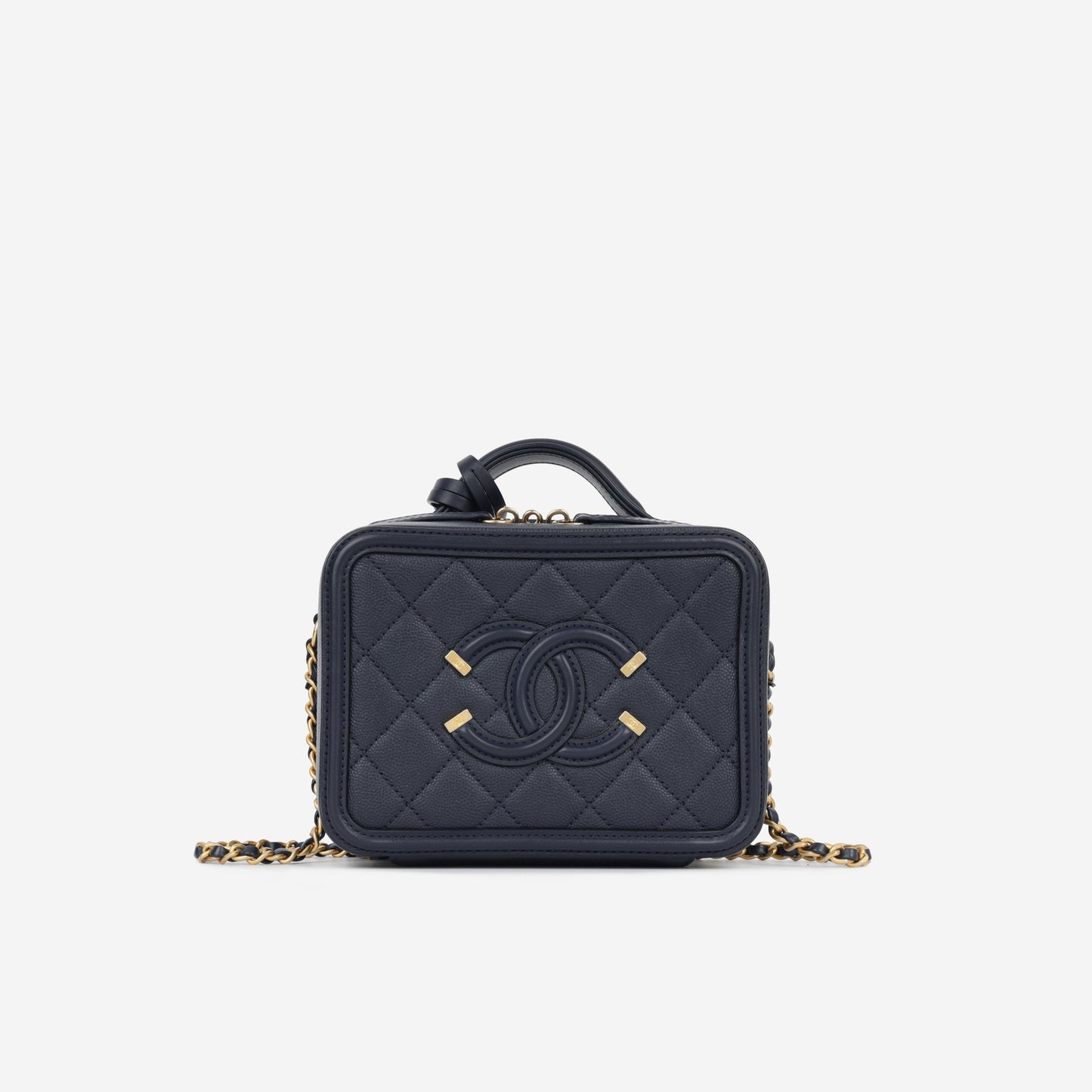 Chanel Filigree Cc Vanity Case - Small