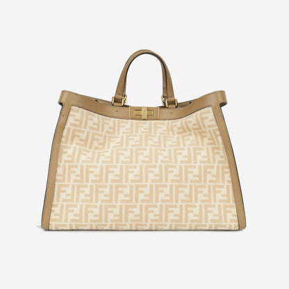 Fendi Peekaboo Leather Red Handbag Style 55