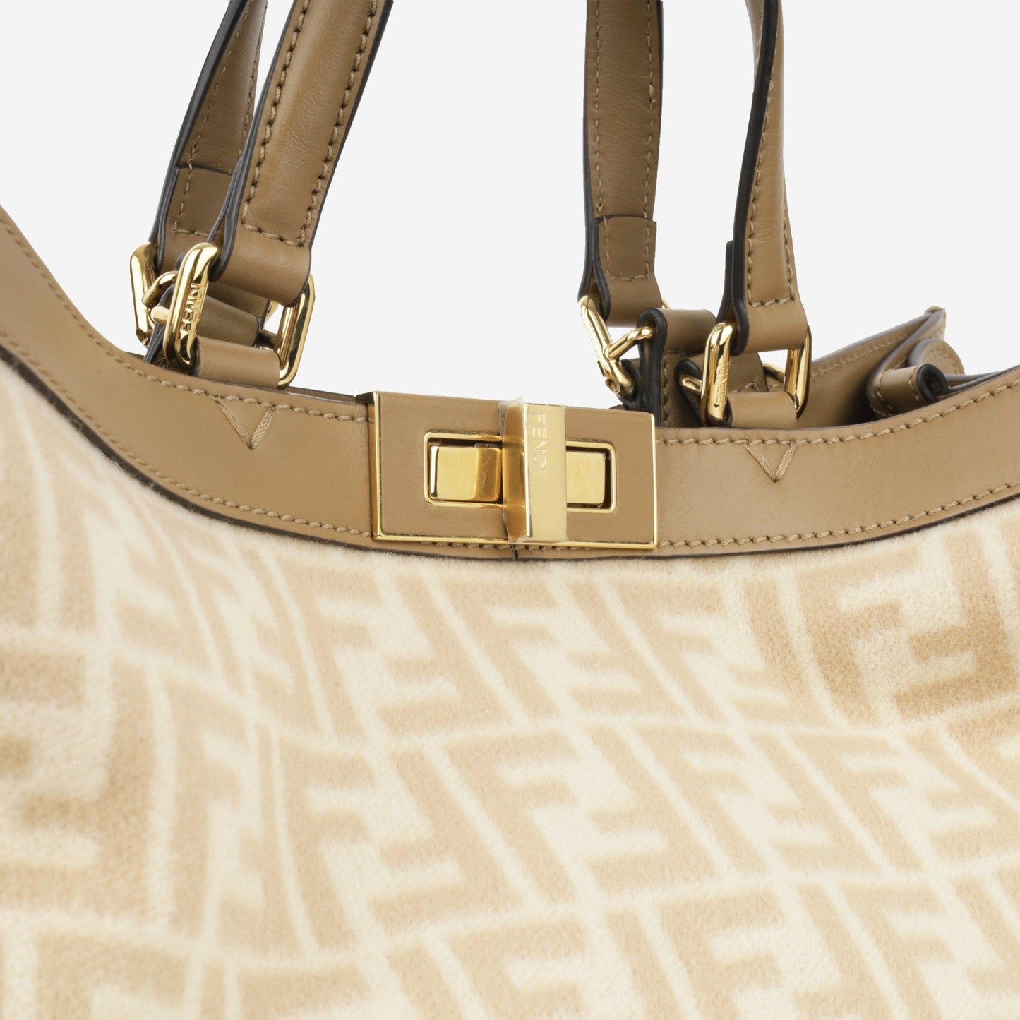 Fendi Peekaboo Leather Red Handbag Style 55