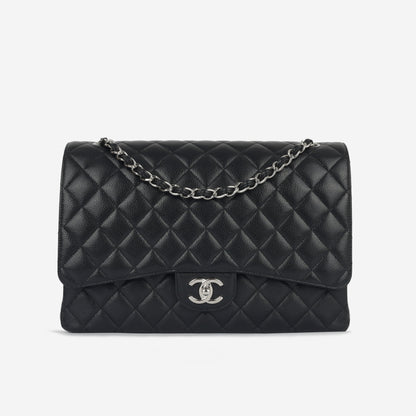 Chanel Classic Flap Lambskin Black Shoulder Bag Style 87