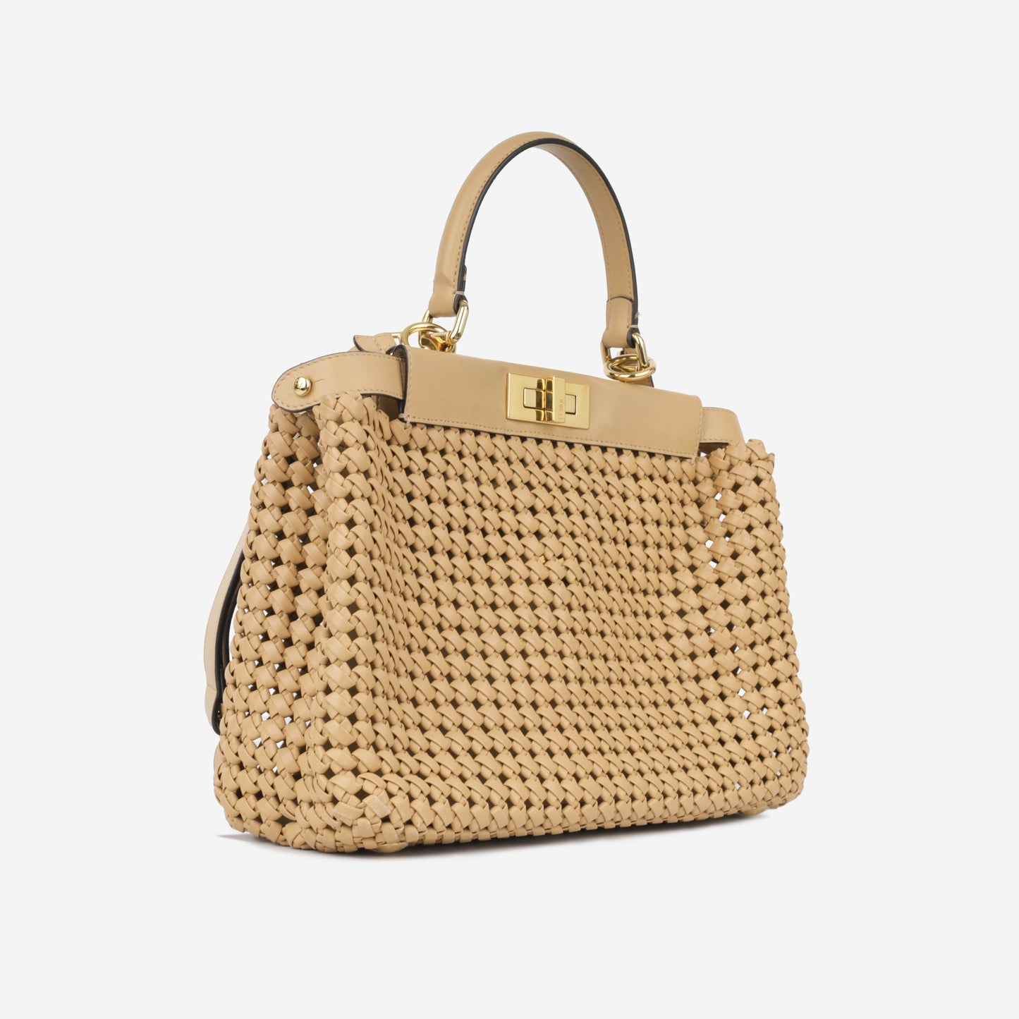 Fendi Peekaboo Leather Red Handbag Style 51