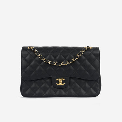 Chanel Classic Flap Lambskin Black Shoulder Bag Style 16