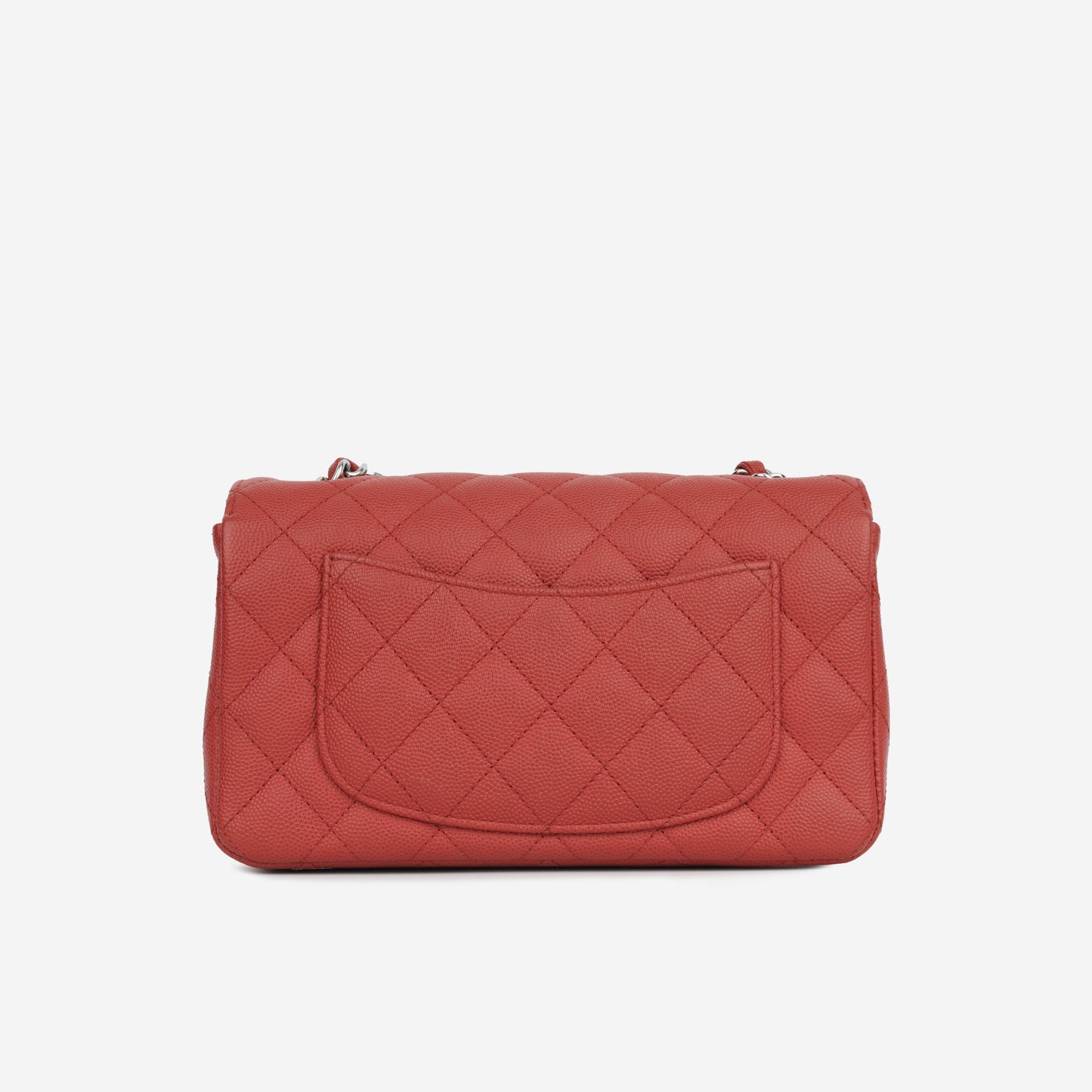 Chanel Classic Flap Lambskin Silver Shoulder Bag Style 21