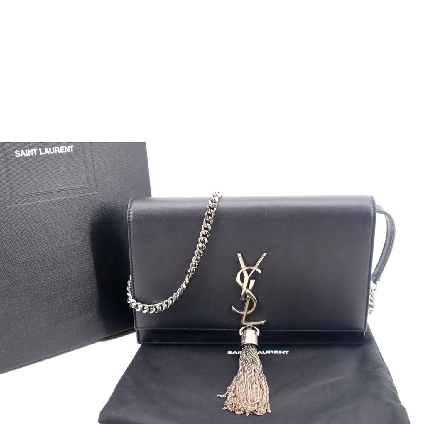 Saint Laurent Kate Leather Black Crossbody Style 14