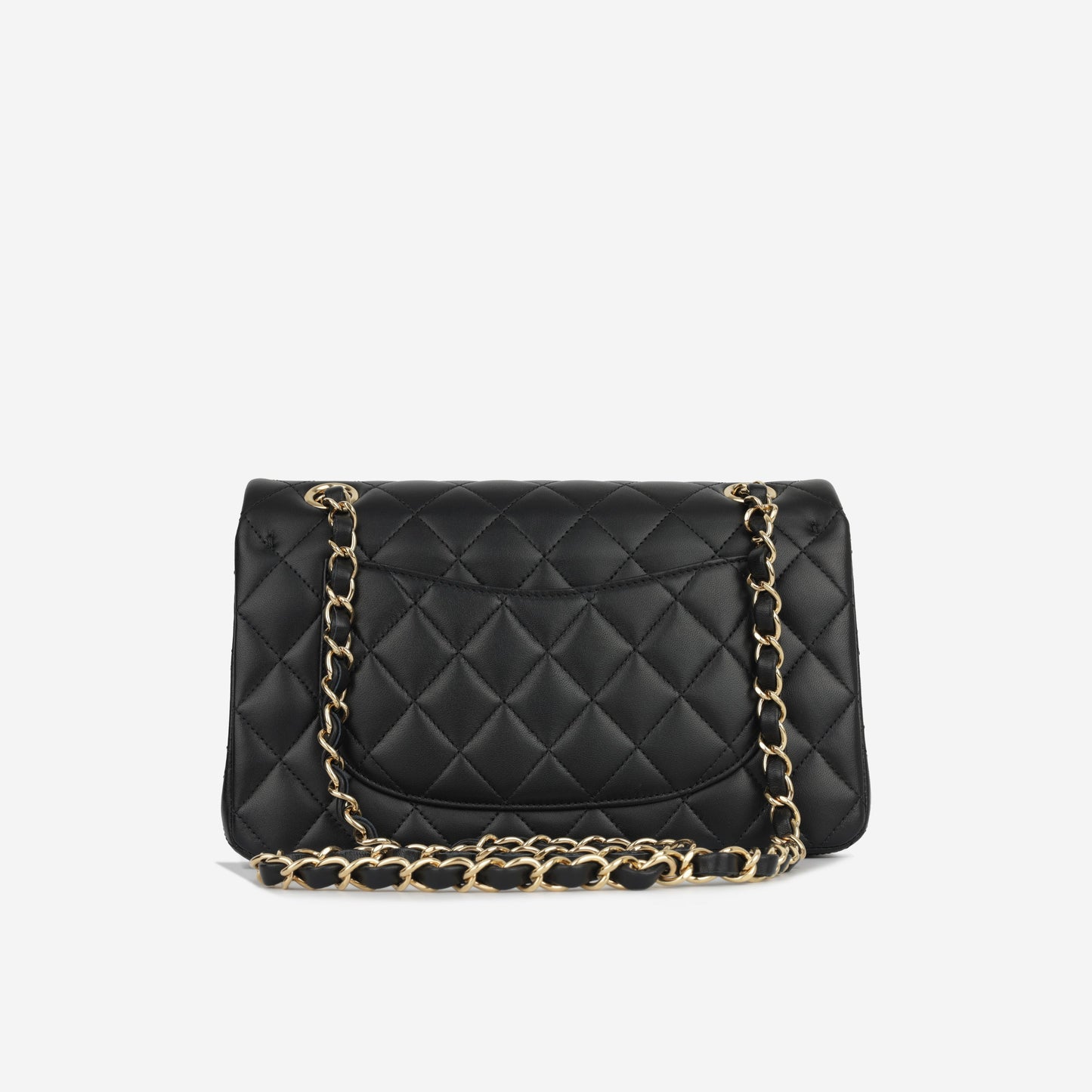 Chanel Classic Flap Lambskin Black Shoulder Bag Style 254
