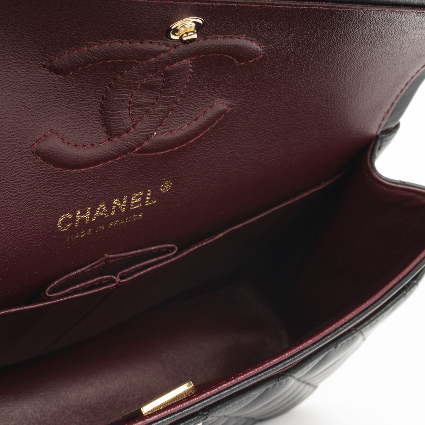 Chanel Classic Flap Lambskin Black Shoulder Bag Style 254