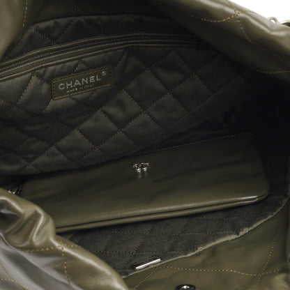 Chanel Chanel 22 Calfskin Silver Tote Bag