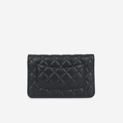 Chanel Wallet On Chain Lambskin Black Crossbody Lambskin
