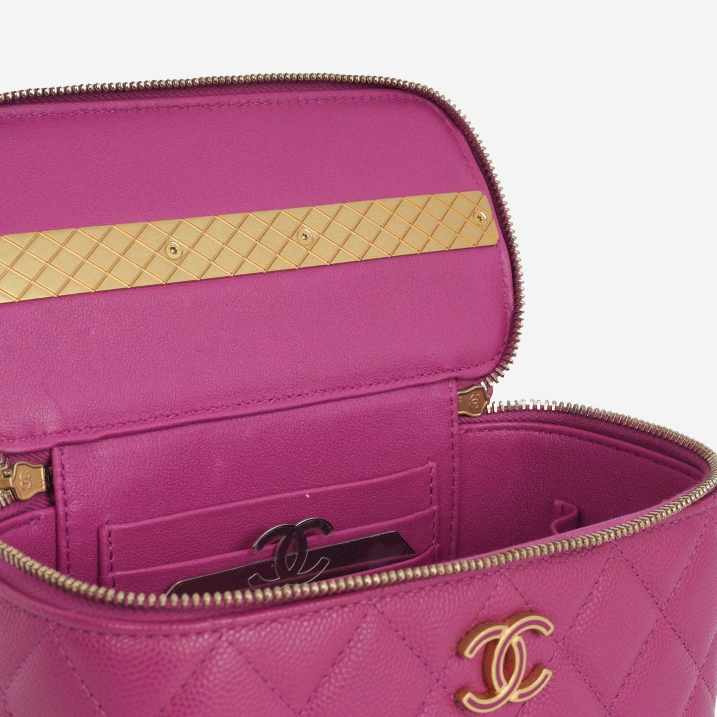 Chanel Vanity Lambskin Black Clutch Style 9