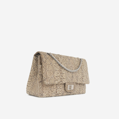 Chanel Classic Flap Lambskin Silver Shoulder Bag Style 3