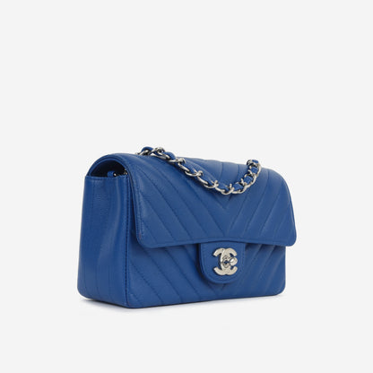 Chanel Mini Rectangular - Blue Chevron