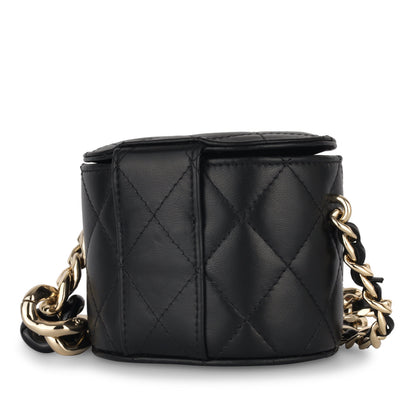 Chanel Vanity Lambskin Black Clutch Style 7