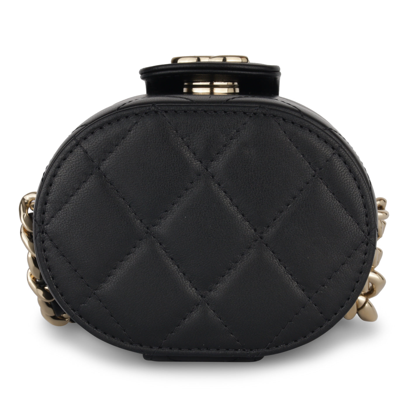 Chanel Vanity Lambskin Black Clutch Style 7