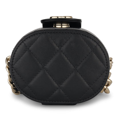 Chanel Vanity Lambskin Black Clutch Style 7