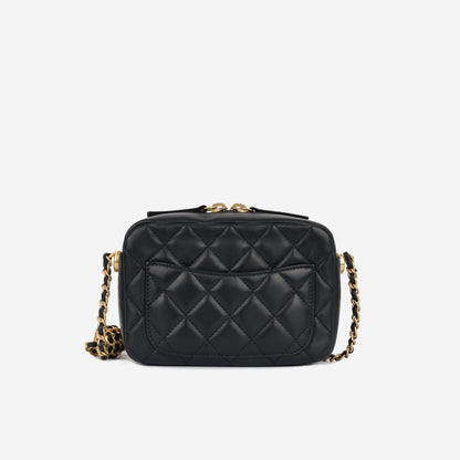 Chanel Mini Camera Pearl Crush - Black Lambskin