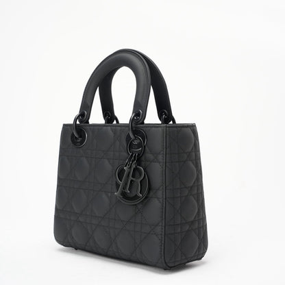 Christian Dior Matte Black Small Lady Dior Bag 2021
