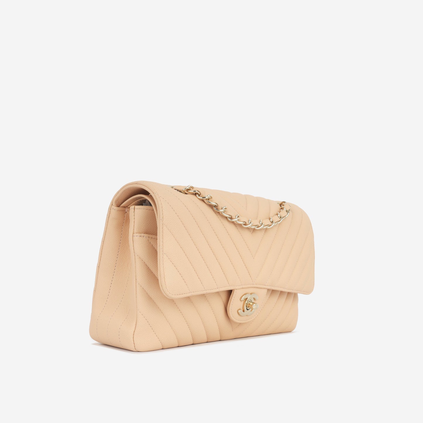 Chanel Classic Flap Lambskin Gold Shoulder Bag Style 118