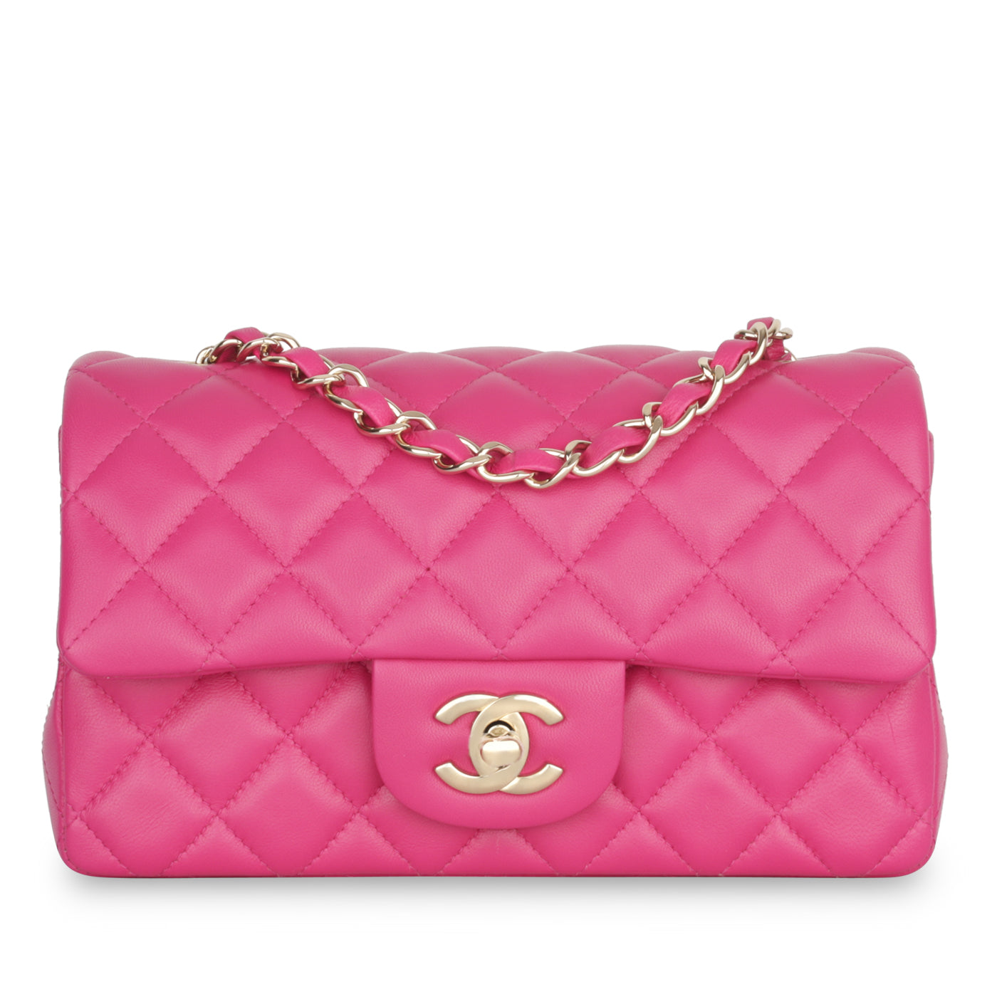 Chanel Classic Flap Lambskin Gold Shoulder Bag Style 67