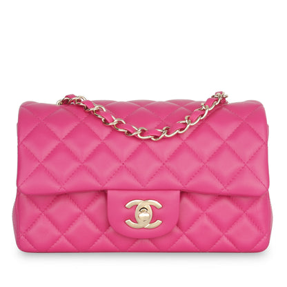 Chanel Classic Flap Lambskin Gold Shoulder Bag Style 67