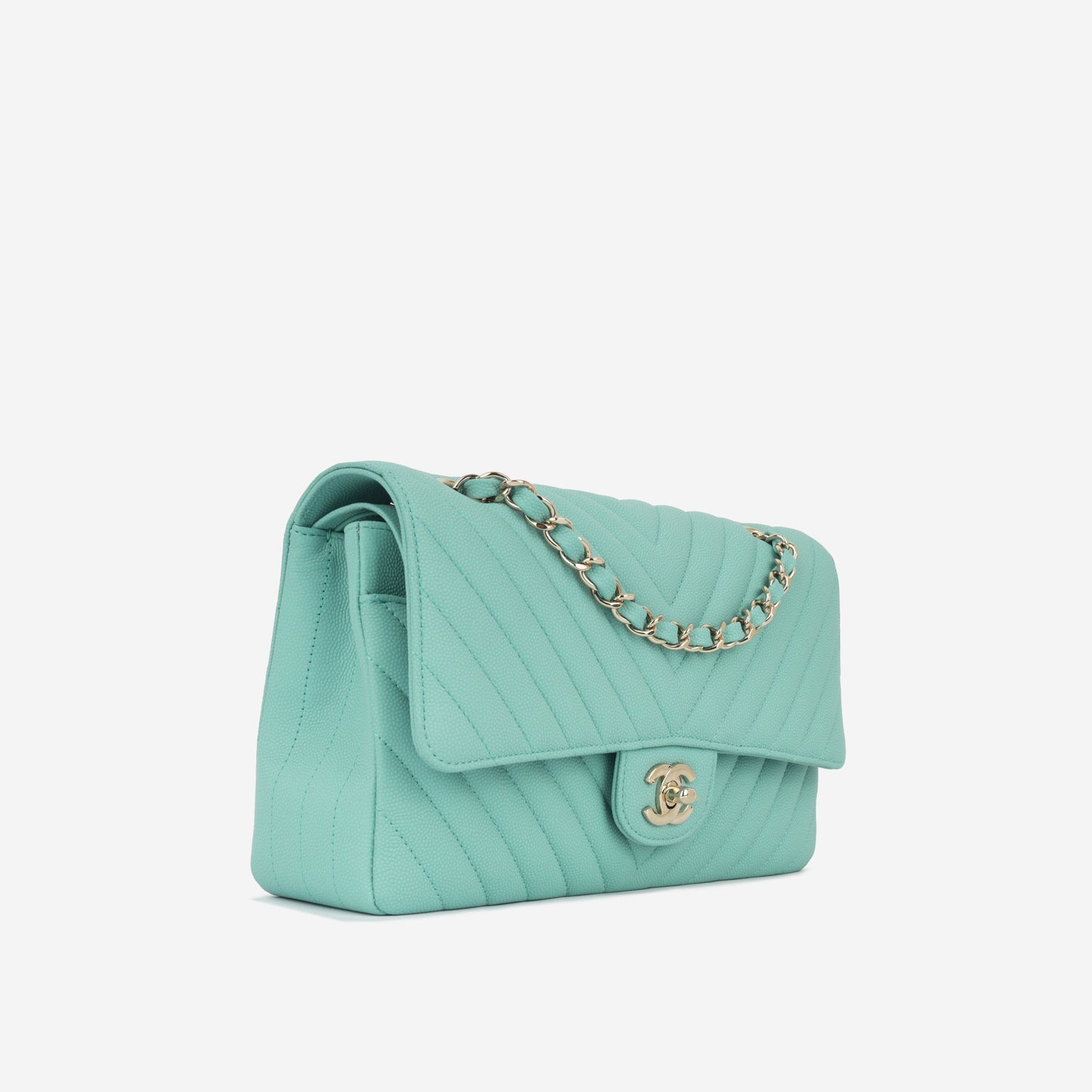 Chanel Classic Flap Lambskin Gold Shoulder Bag Style 113