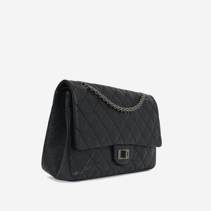 Chanel Classic Flap Lambskin Black Shoulder Bag Style 323