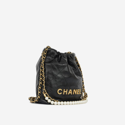 Chanel Chanel 22 Calfskin Black Shoulder Bag Style 7