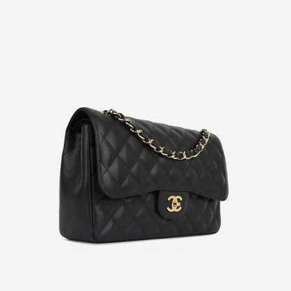 Chanel Classic Flap Lambskin Black Shoulder Bag Style 23