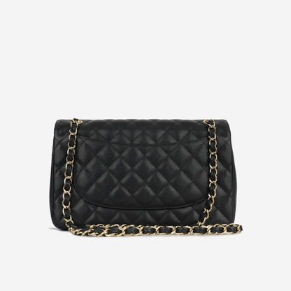 Chanel Classic Flap Lambskin Black Shoulder Bag Style 23