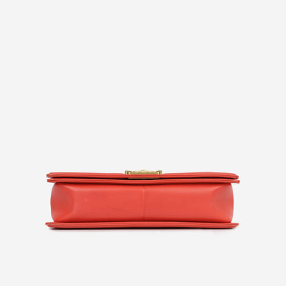 Chanel Boy Bag Lambskin Gold Shoulder Bag Lambskin