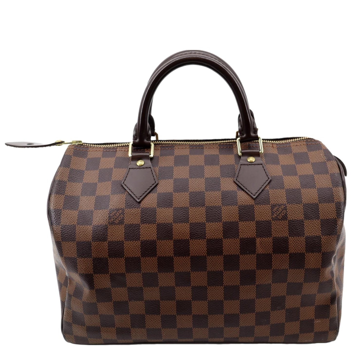 LOUIS VUITTON 30 Damier Ebene Satchel Bag Brown