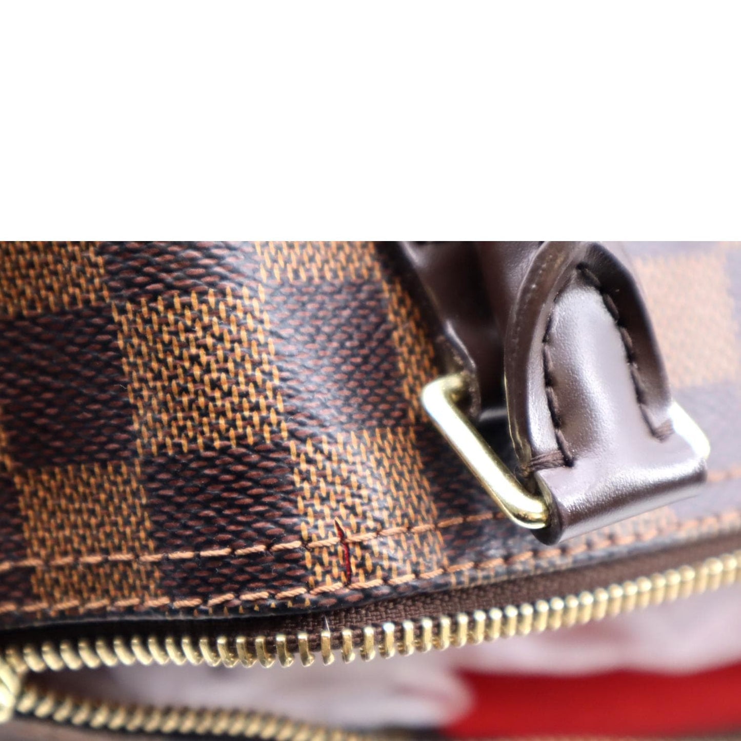 LOUIS VUITTON 30 Damier Ebene Satchel Bag Brown