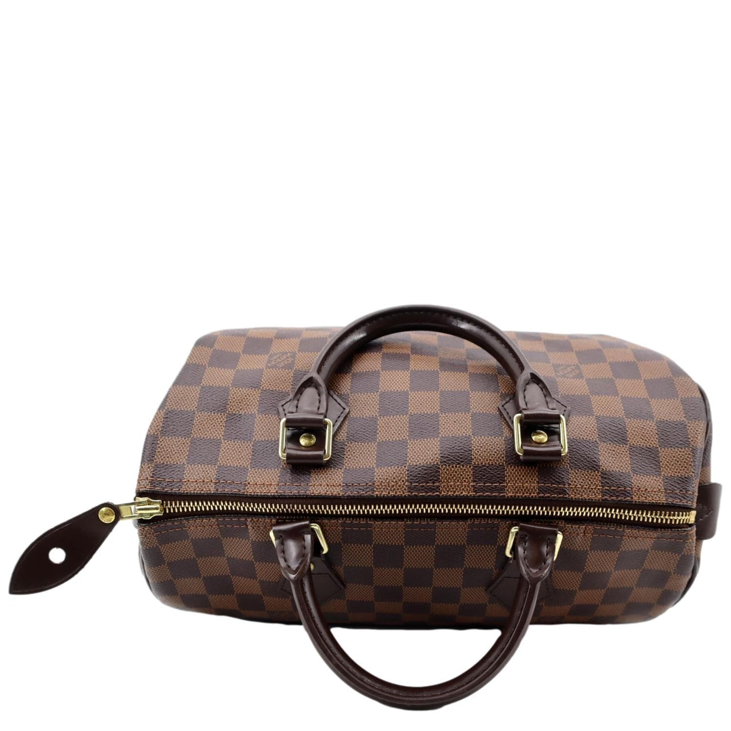 LOUIS VUITTON 30 Damier Ebene Satchel Bag Brown