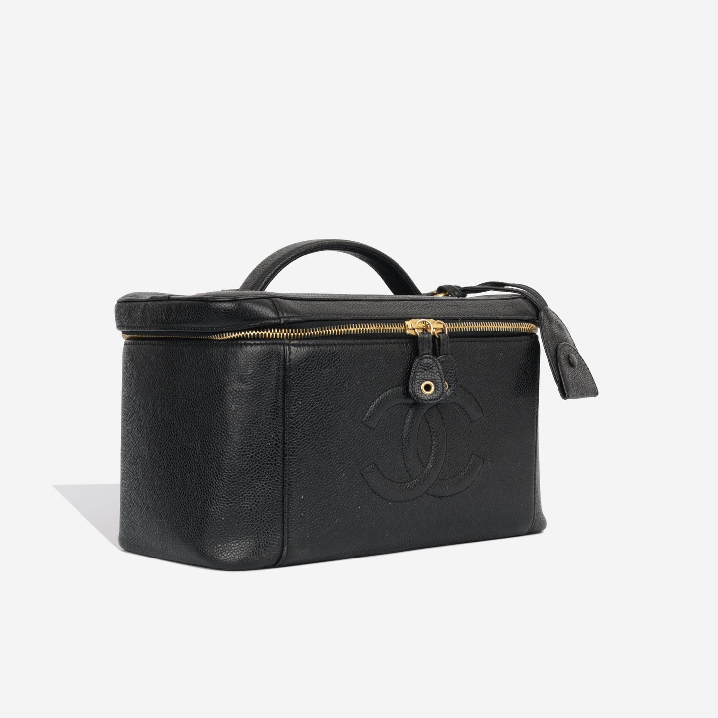 Chanel Vanity Caviar Black Clutch Style 9