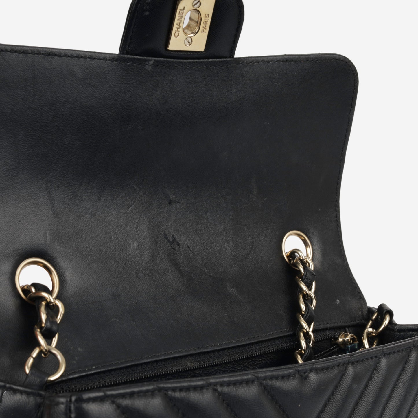 Chanel Classic Flap Lambskin Black Shoulder Bag Style 134