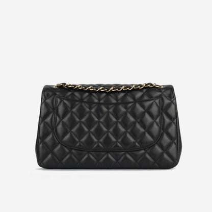 Chanel Classic Flap Lambskin Black Shoulder Bag Style 27