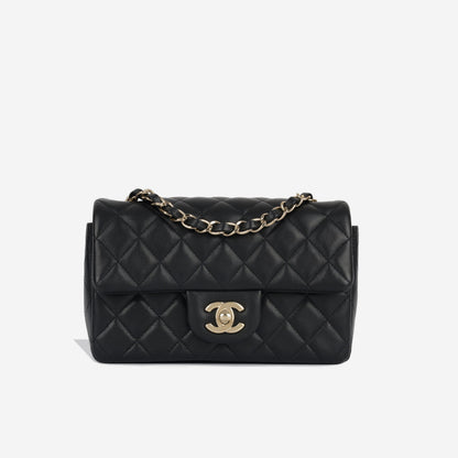 Chanel Classic Flap Lambskin Black Shoulder Bag Style 132
