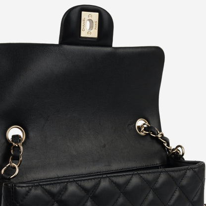 Chanel Classic Flap Lambskin Black Shoulder Bag Style 132