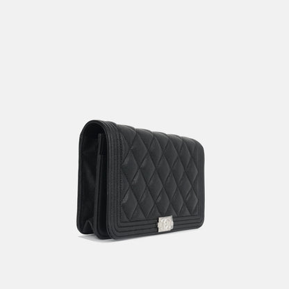 Chanel Boy Bag Lambskin Black Crossbody Lambskin