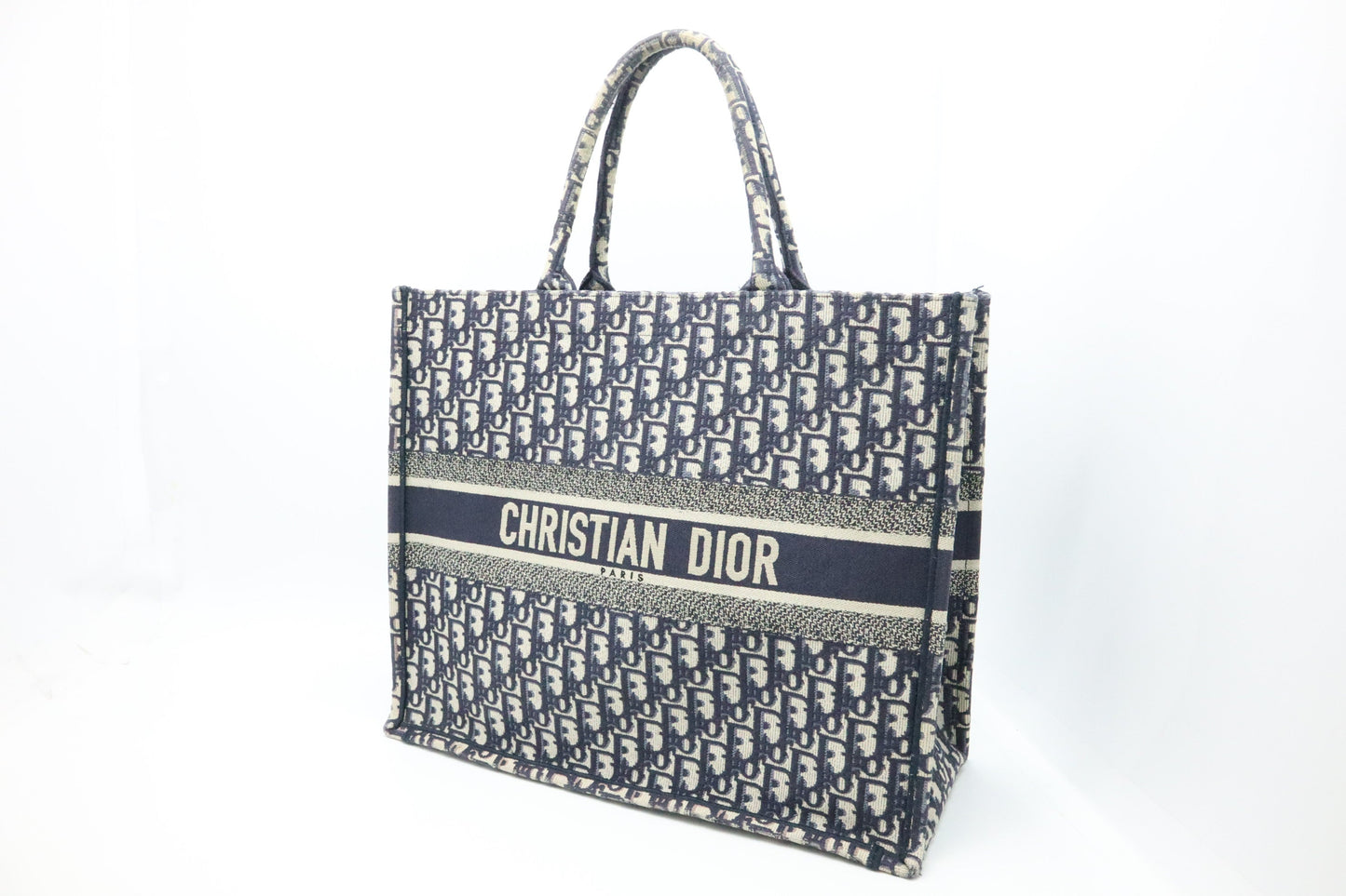 Dior Large Book Tote in Blue Oblique Canvas