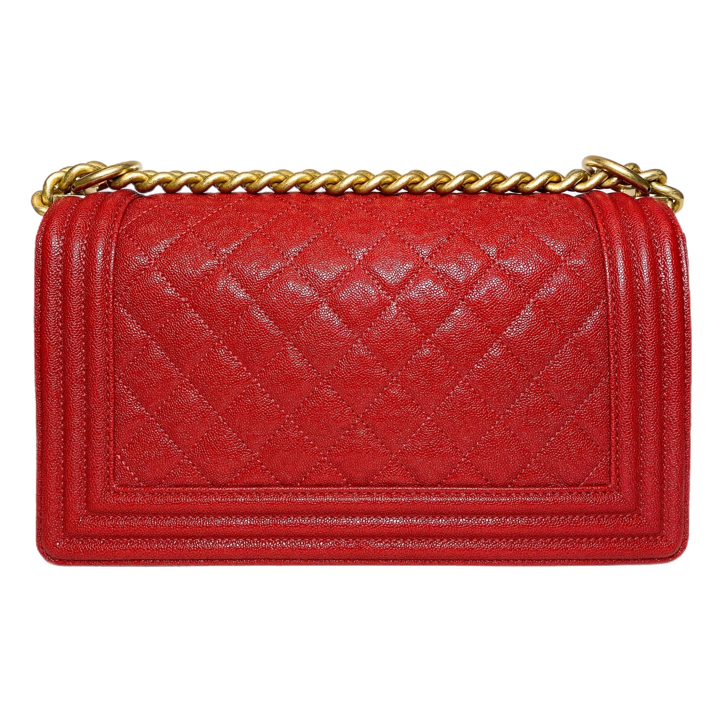 Chanel Red Boy Handbag