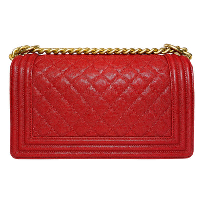Chanel Red Boy Handbag
