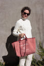 Chanel Deauville Large Red Pink 2012 Tote Bag