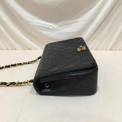 Chanel Flap Leather Black Shoulder Bag