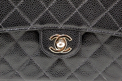 Chanel Black Quilted Caviar Leather Square Mini Classic Flap Bag