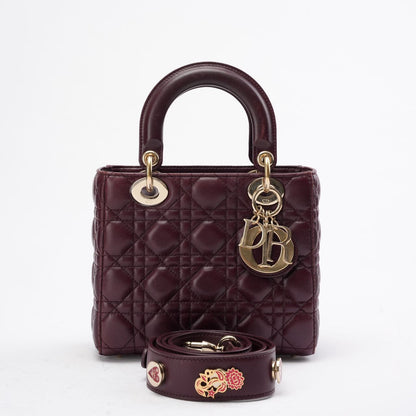 Dior Small Lady Dior My Abcdior Bag In Burgundy 2018